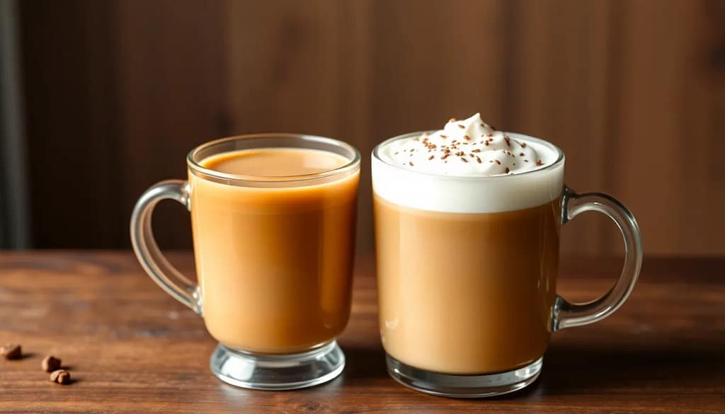 Comparison of chai tea vs chai latte presented appealingly