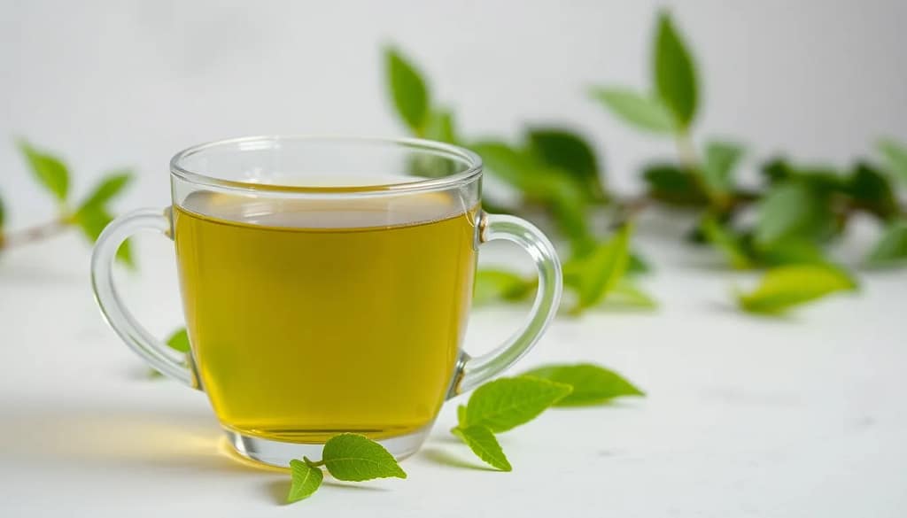 A cup of unsweetened green tea highlighting its refreshing nature and health benefits