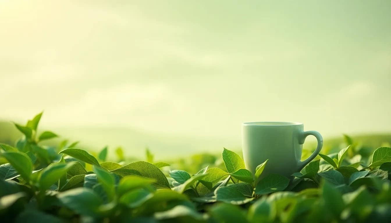 Green Tea vs Coffee for Energy - serene backdrop showcasing energy balance and focus