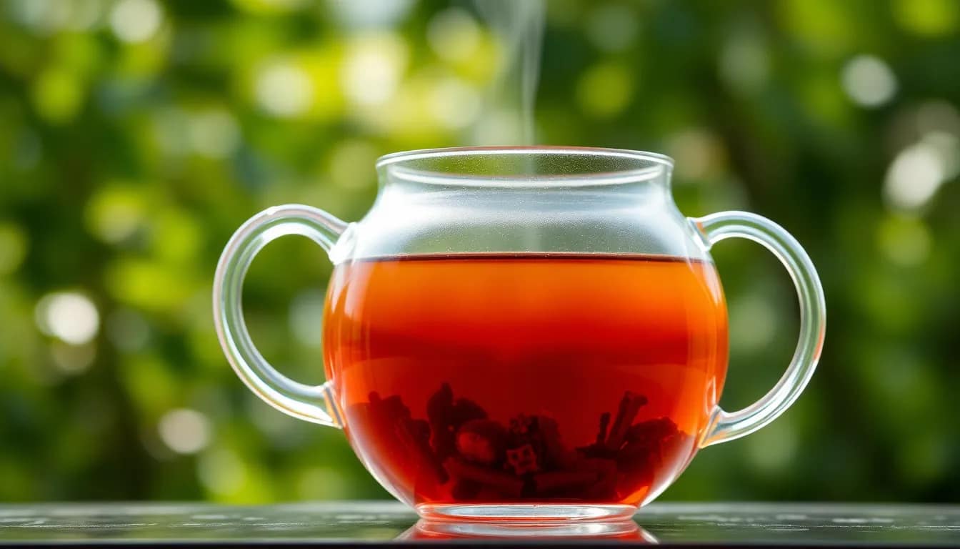 Aesthetic display of oolong tea flavor in a glass teapot inviting tea enthusiasts to explore.