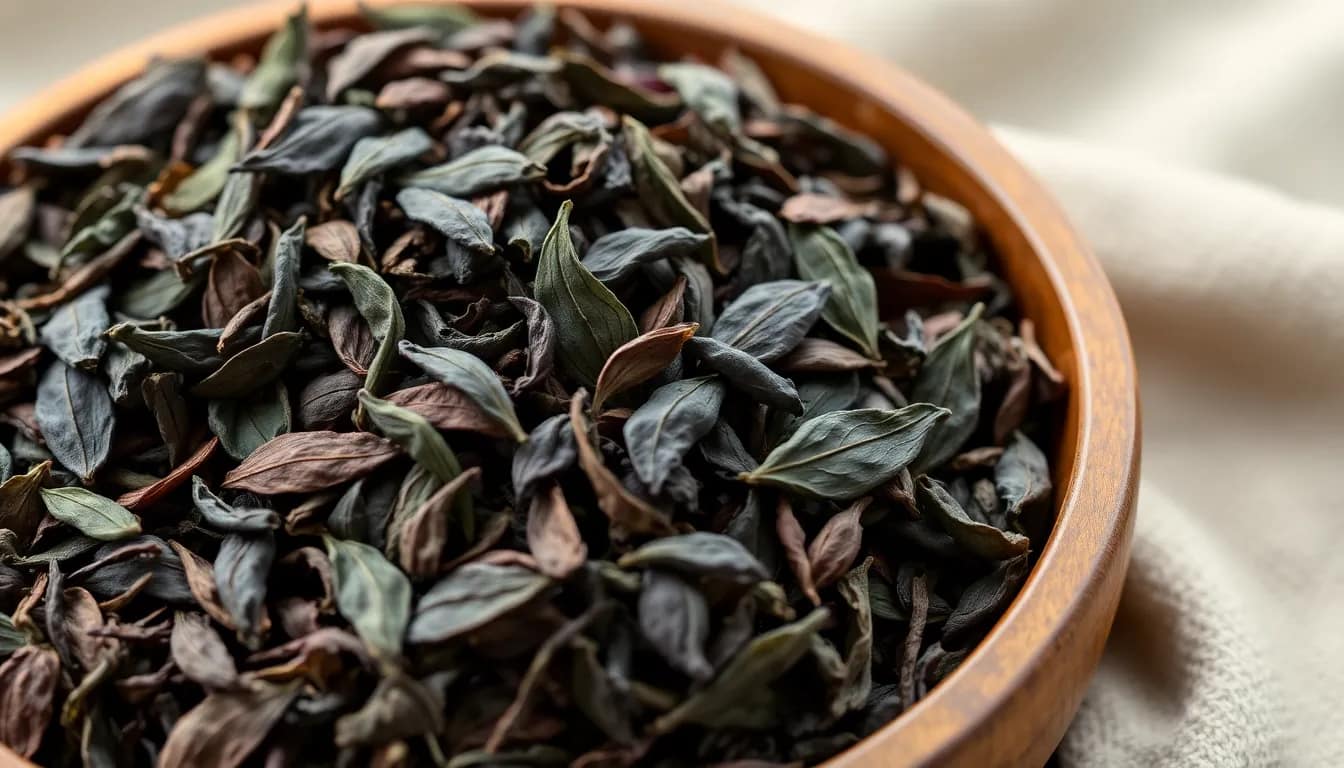 High-quality premium tea leaves demonstrating their distinct colors and textures reflective of quality criteria.