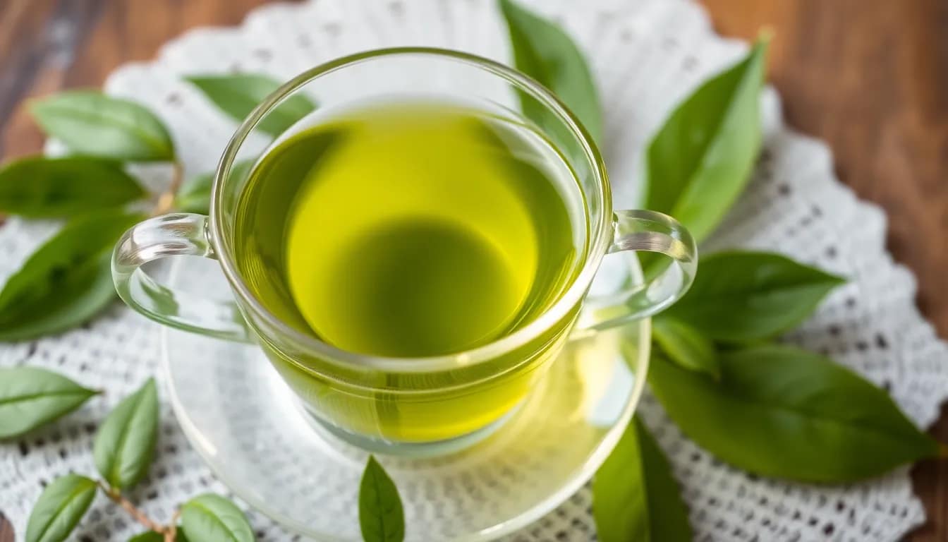 An inviting depiction of Best Green Tea for Daily Drinking highlighting its smoothness and freshness for enjoyment.