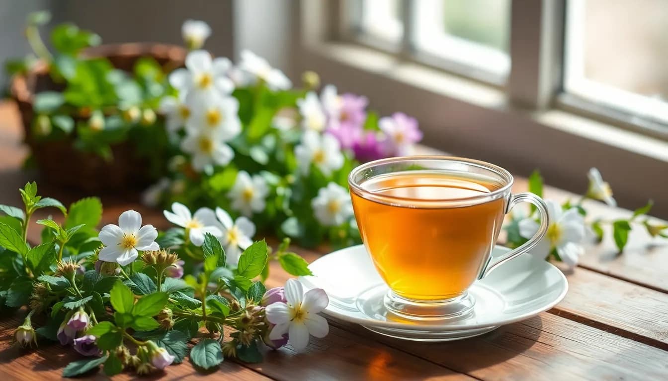 women's tea - delightful herbal blend in a calm setting